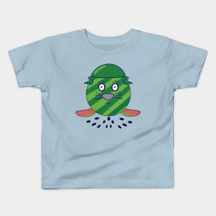 Kawaii Cute Watermelon Baby Seal Kids T-Shirt